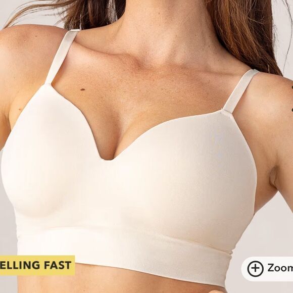Truekind Supportive Comfort wireless bra Beige NWT in pkg - Picture 1 of 7